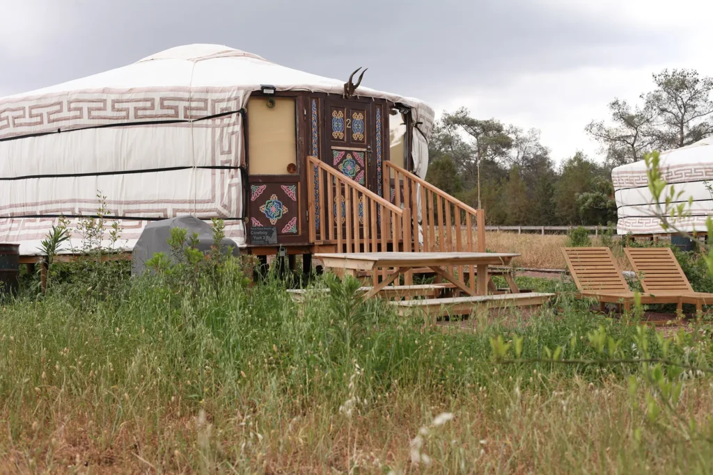 Mongolian yurt at Rock Rose Ranch western trail riding in Cyprus
